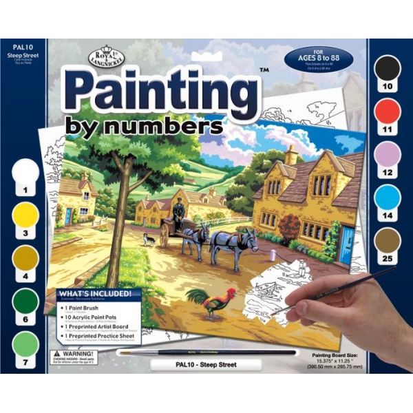 Set pictura pe numere adulti, Royal Langnickel, 10 – Pasi pe strada