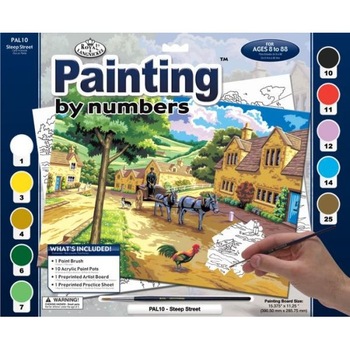 Set pictura pe numere adulti, Royal Langnickel, 10 – Pasi pe strada Set pictura pe numere adulti, Royal Langnickel, 10 – Pasi pe strada