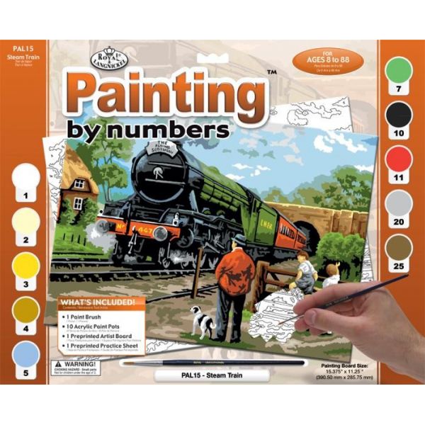 Set pictura pe numere adulti, Royal Langnickel, 15 – Trenul