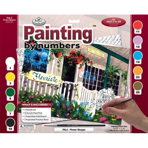 Set pictura pe numere adulti, Royal Langnickel, 03 – Florarie