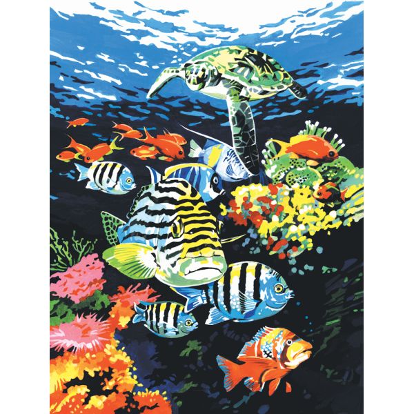 Set pictura pe numere, Royal Langnickel, 74 – Adancurile oceanului, 228 x 304 x 25 mm