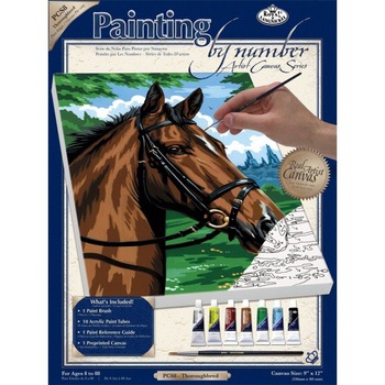 Set pictura pe numere sasiu pe panza, Royal Langnickel, 08 – Calul Set pictura pe numere sasiu pe panza, Royal Langnickel, 08 – Calul