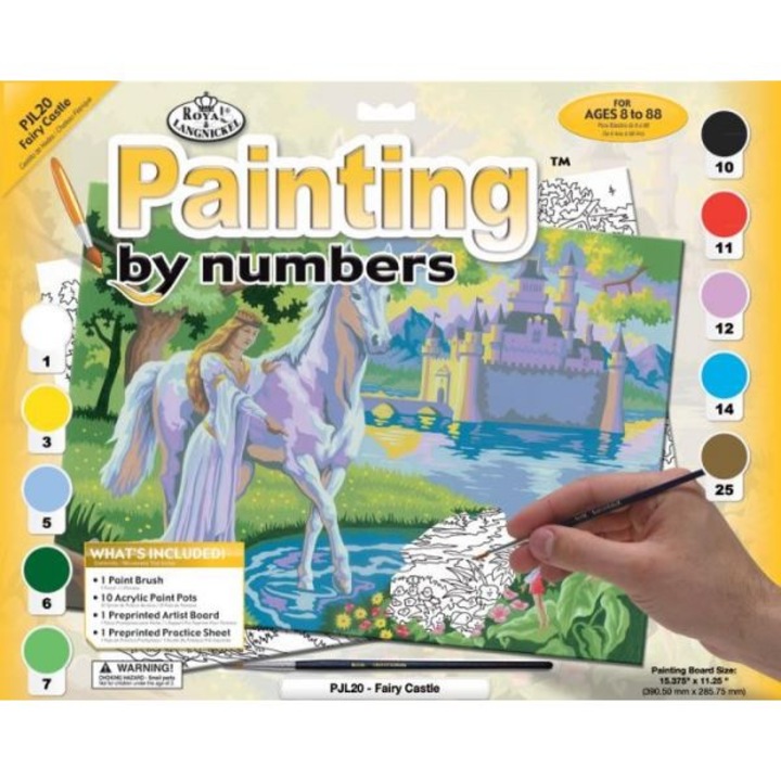 Painting by numbers festő szett, Royal Langnickel, 20 – Tündérvár, 33 x 40cm