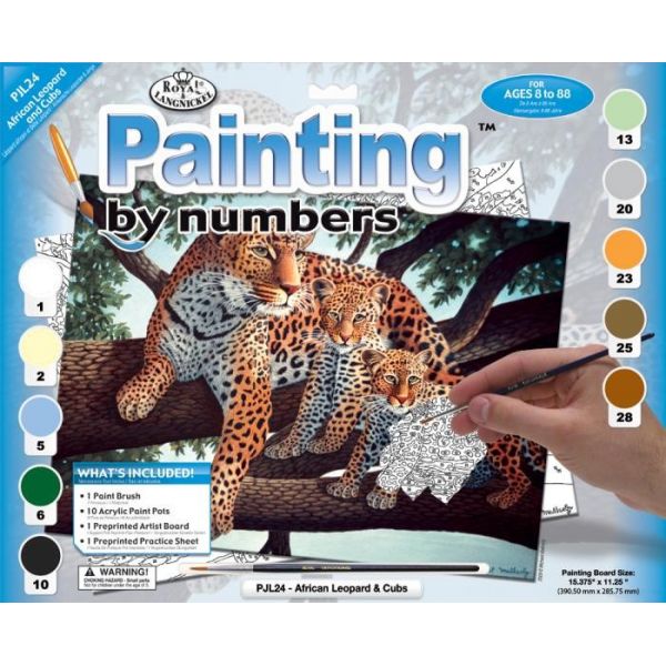Set pictura pe numere, Royal Langnickel, 24 – Leopard african