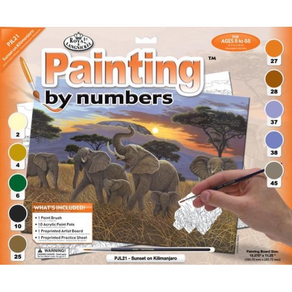 Set pictura pe numere, Royal Langnickel, 21 – Kilimanjaro