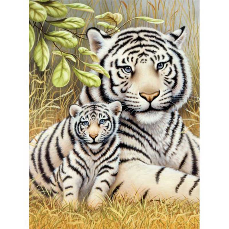 Set pictura pe numere, Royal Langnickel, 76 – White Tiger Pair