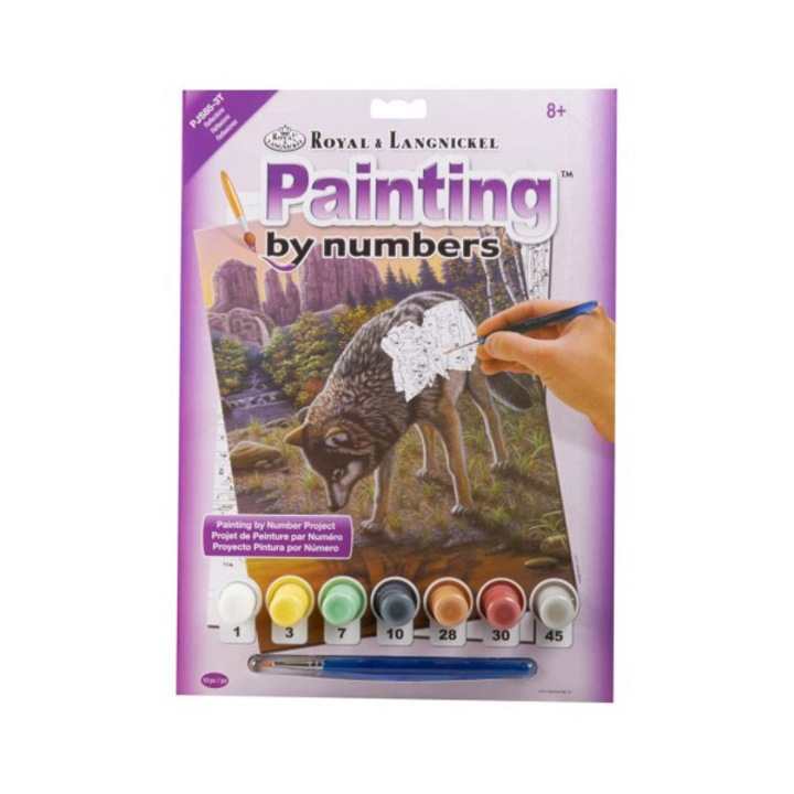 Set pictura pe numere, Royal Langnickel, 85 – Reflexii, 30 x 23cm