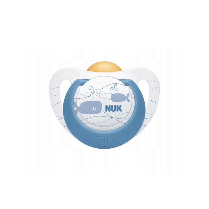 Suzeta ortodontica din latex Nuk Genius Color 734030A, Albastru 6-9 luni