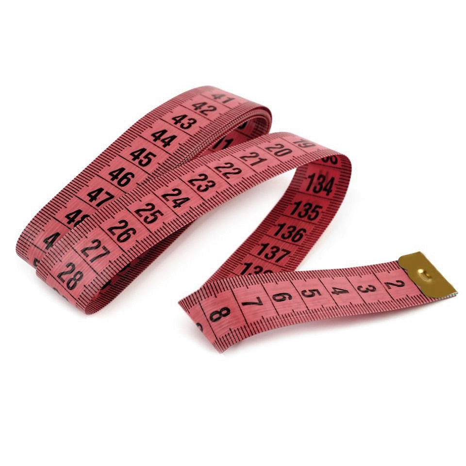 Centimetru de croitorie 2 fete, lungime 150 cm, Roz