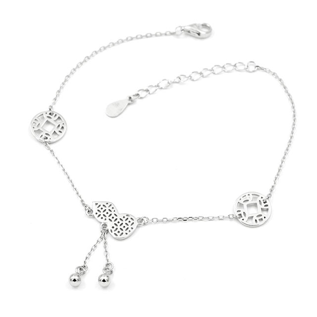 Bratara argint, model zorzonele cu bile, 20cm