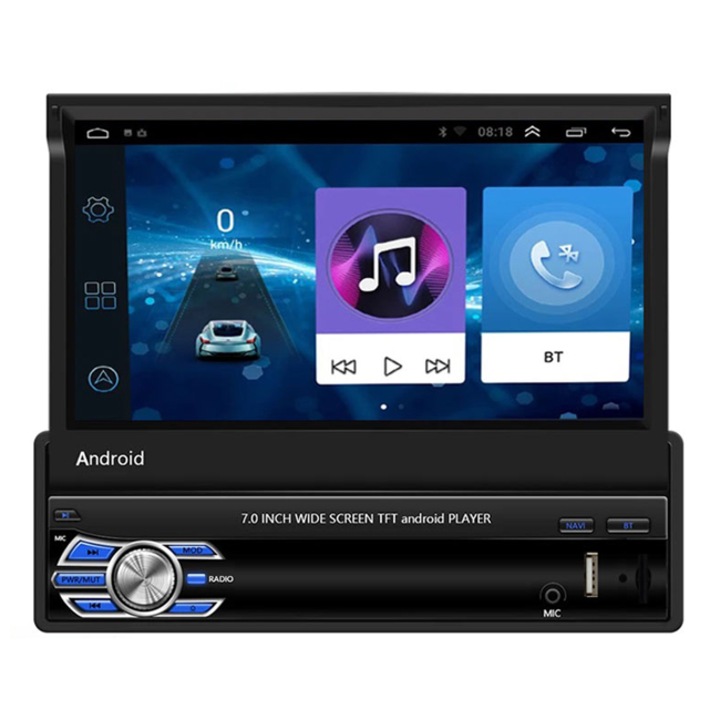 Универсален единичен дин за кола Hesperus с GPS, Android 12