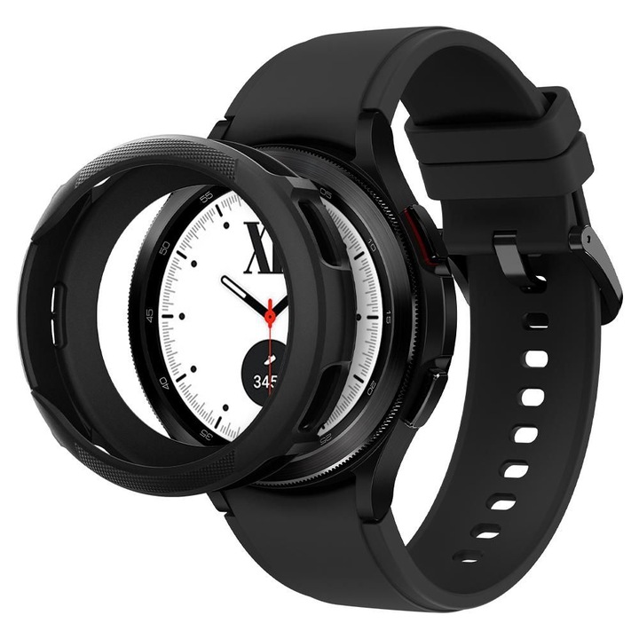 Galaxy Watch4 Classic 42 mm-es tok, Liquid Air, F1037, matt fekete