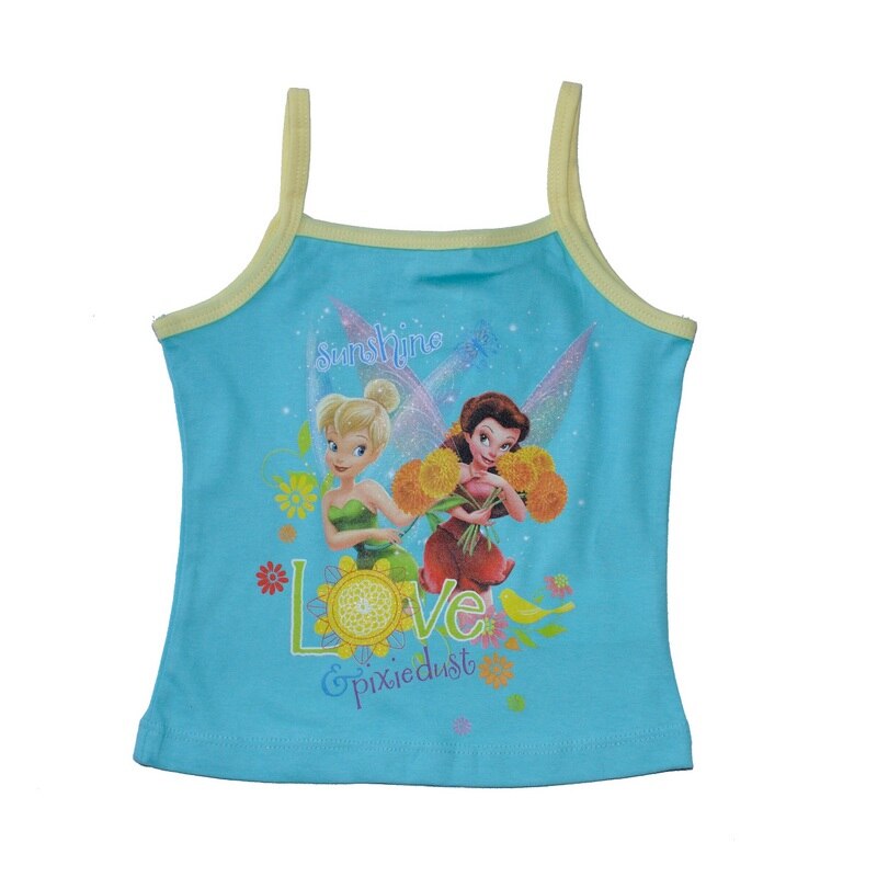 Top cu bretele Disney Fairies turcoaz
