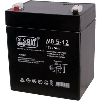 Acumulator UPS MEGABAT MB5-12 VRLA AGM, 5Ah 12V Acumulator UPS MEGABAT MB5-12 VRLA AGM, 5Ah 12V