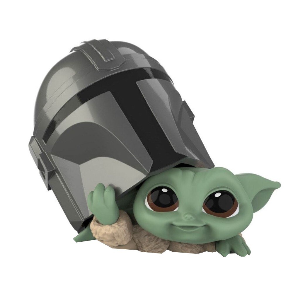 Figurina Star Wars, Mandalorian, The Child, Helmet Peeking, 5 cm