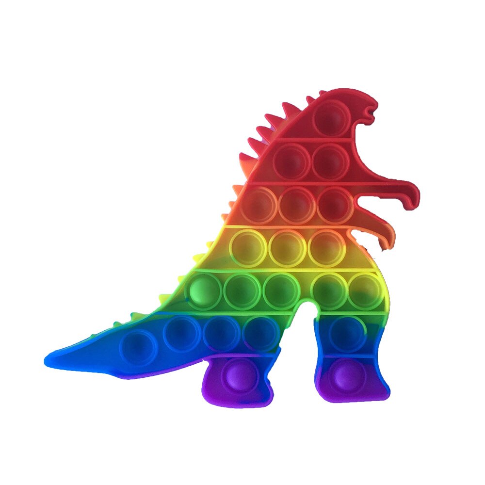 Jucarie interactiva antistres din silicon moale Pop it Now, Push Bubble , model dinozaur , multicolor Selling Depot ®