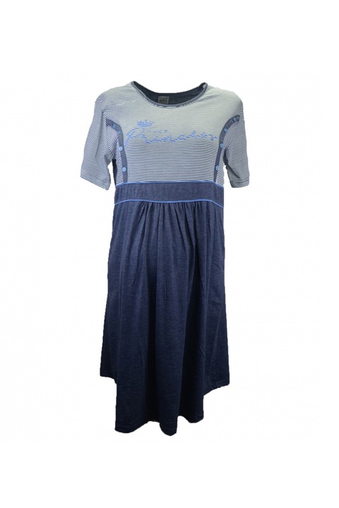 Camasa de noapte pentru alaptat Nicoletta 7364-S, Bleumarin 59842