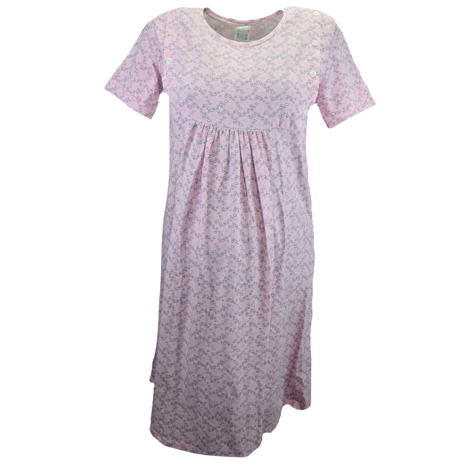 Camasa de noapte pentru alaptat Nicoletta 7353, Roz XL