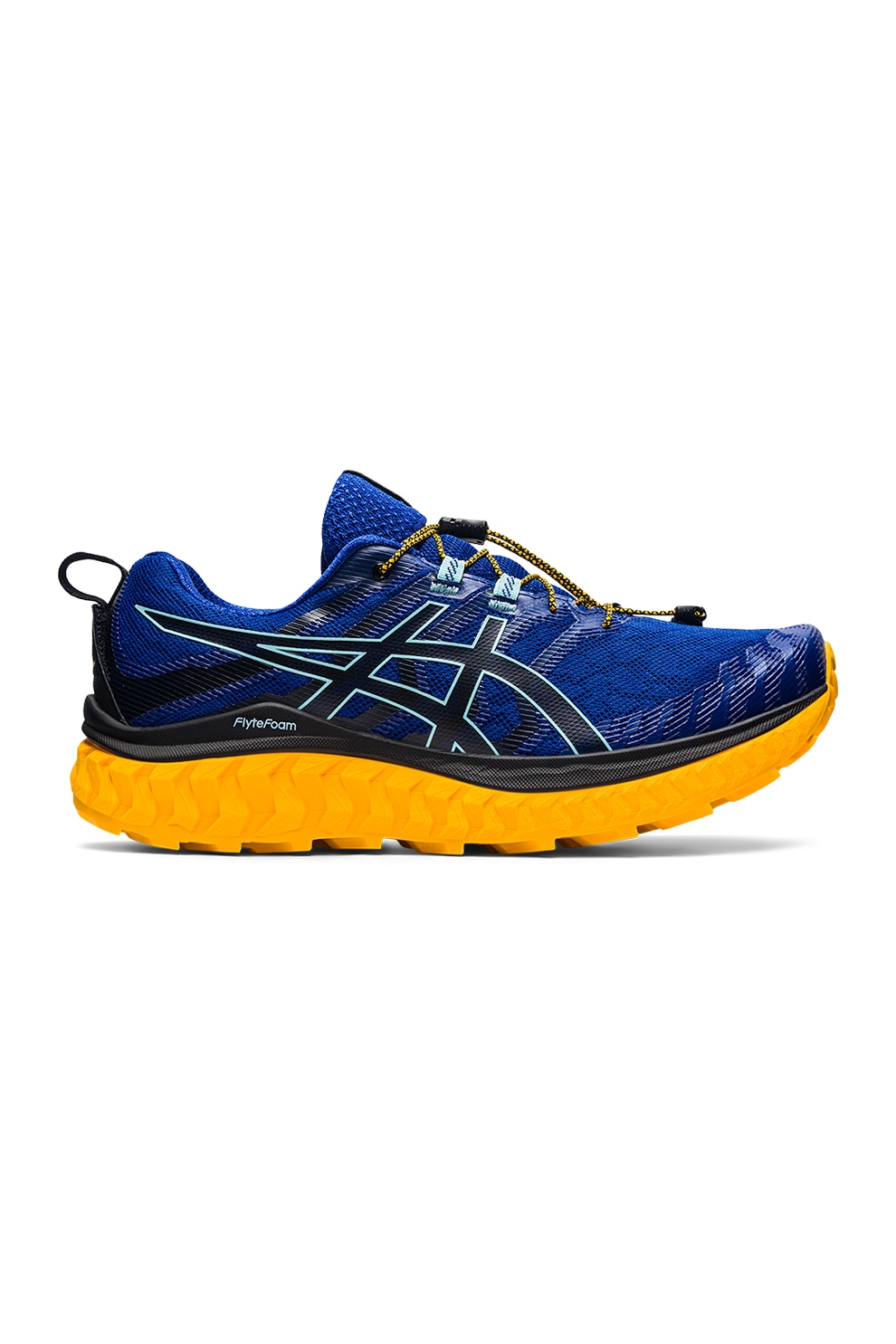 Asics, Pantofi pentru alergare pe teren accidentat Trabuco Max, albastru, negru, galben sofran, 42