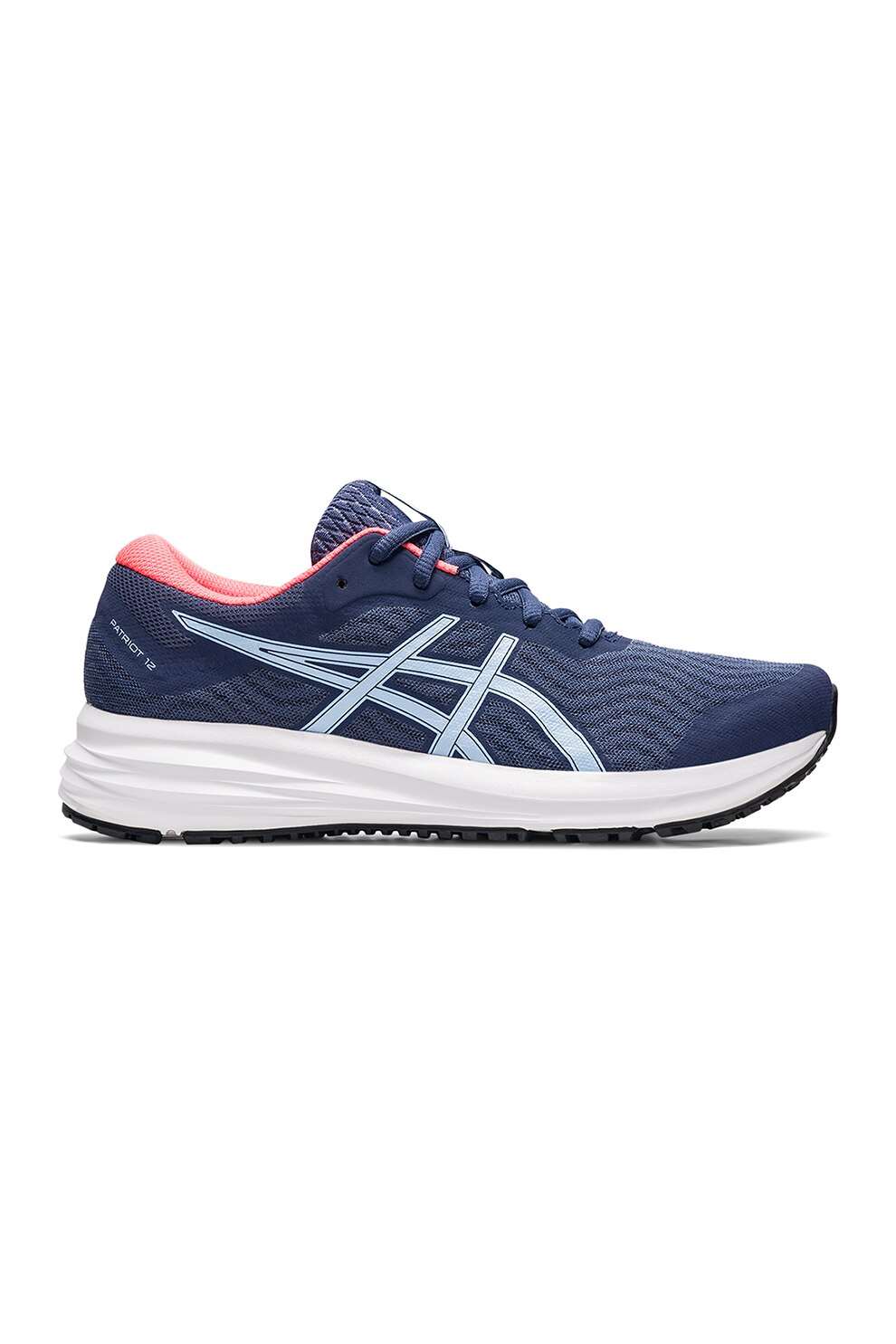 Asics, Pantofi din material textil pentru alergare Patriot 12, Albastru/Albastru aqua