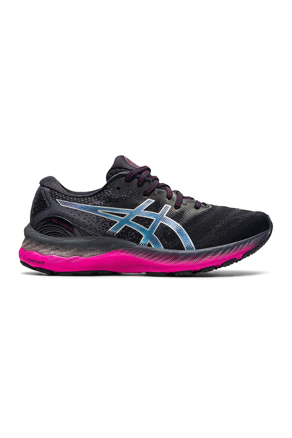 Asics, Pantofi din material textil pentru alergare Gel-Nimbus 23, Negru/Roz/Gri