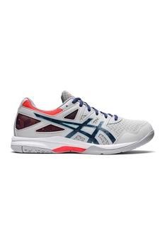 Asics, Pantofi cu model colorblock pentru handbal Gel-Task 2, Gri/Albastru/Corai Asics, Pantofi cu model colorblock pentru handbal Gel-Task 2, Gri/Albastru/Corai