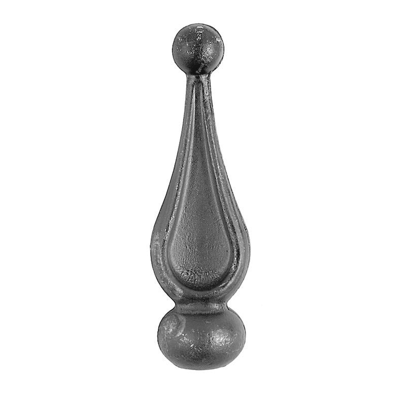 Varf decorativ din fier forjat pentru garduri si porti metalice , VF 005, 120x35 mm