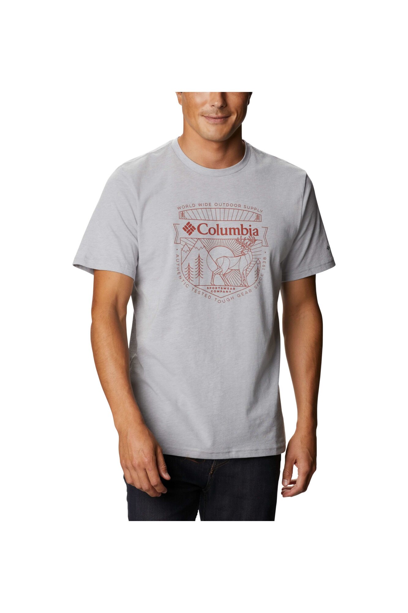 Tricou pentru barbati, Columbia Bluff Mesa Graphic Tee II, Gri