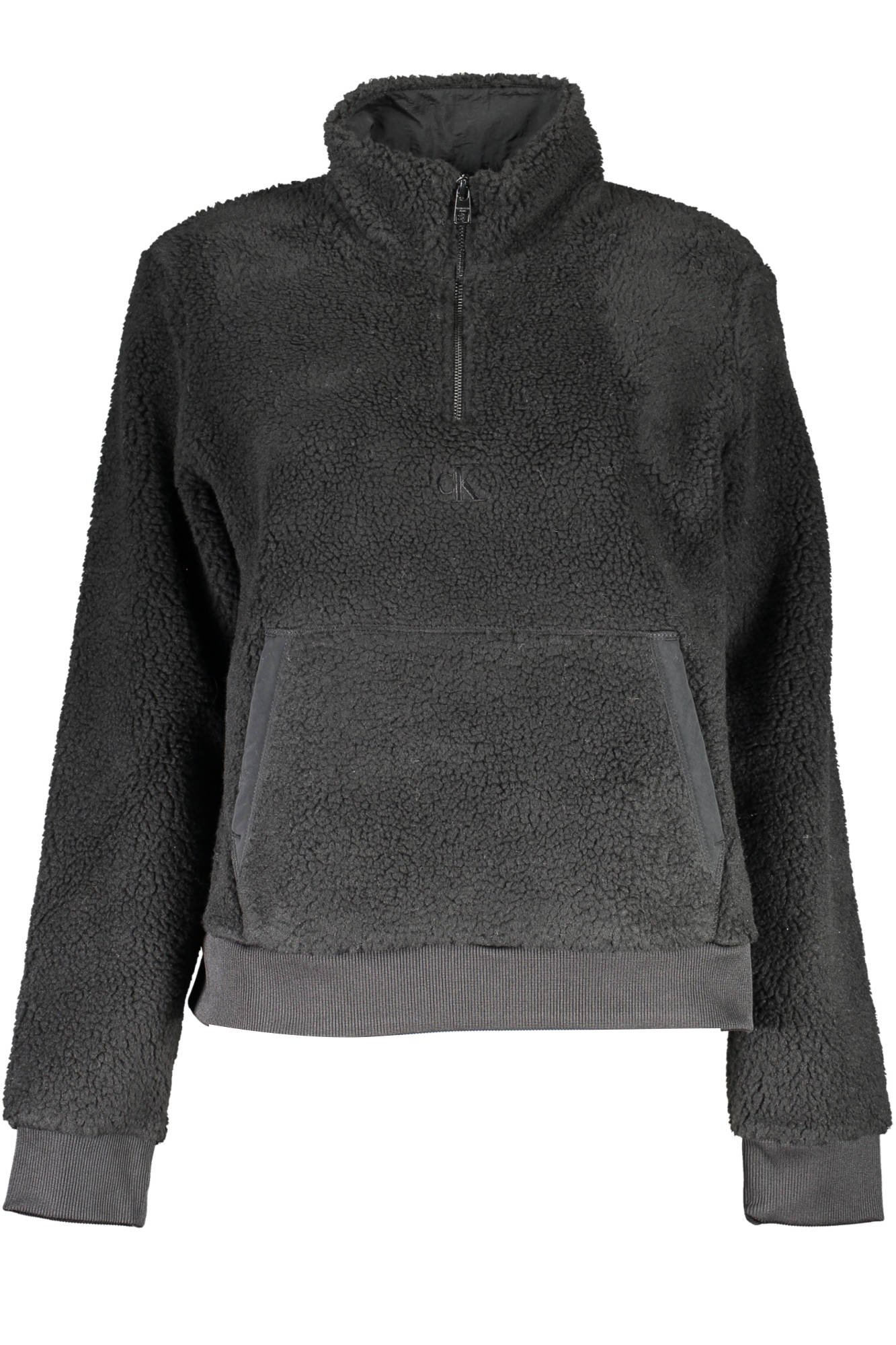 Bluza dama, Calvin Klein, cu guler, negru, M