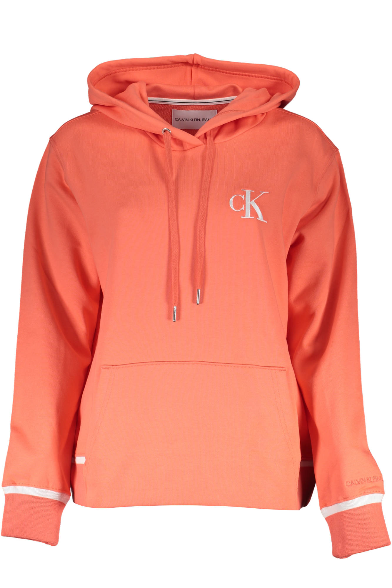 Bluza dama, Calvin Klein, cu dungi, Rosu