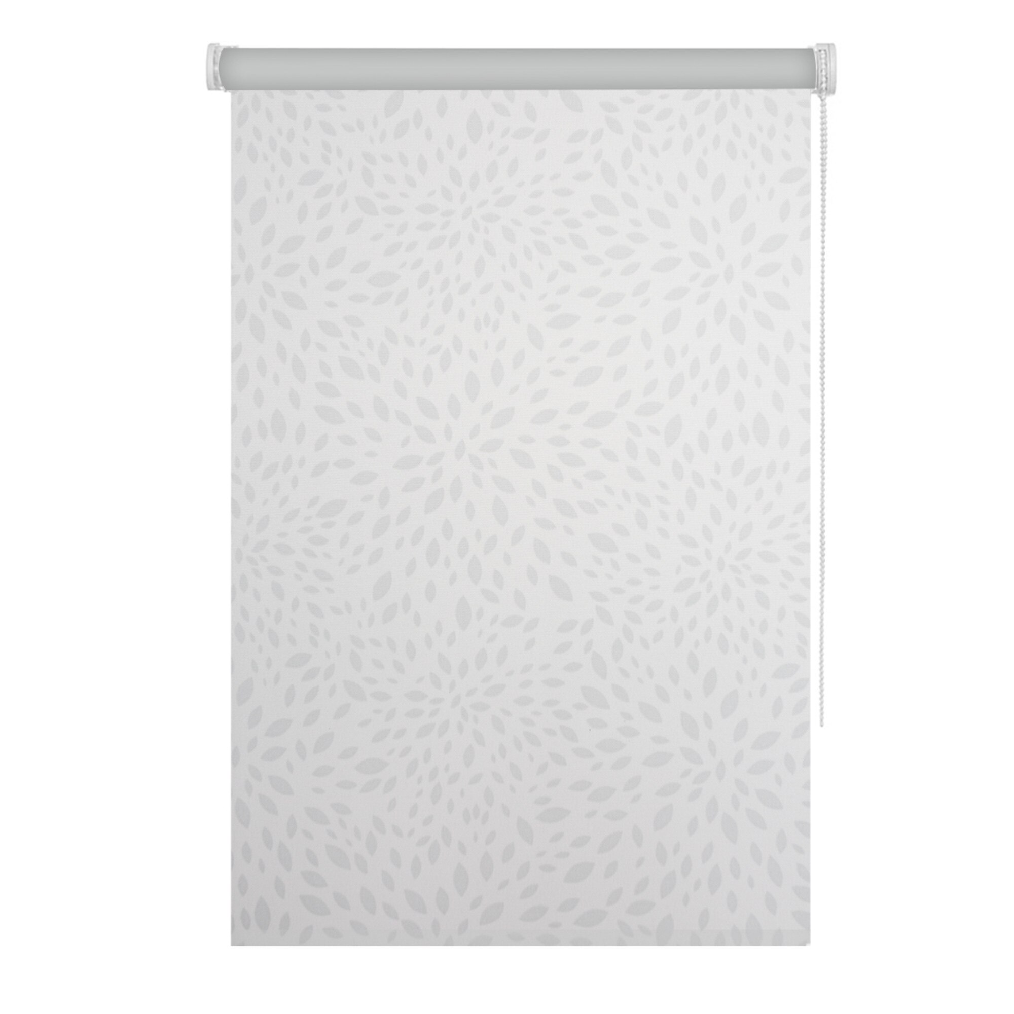 Rulou thermo PROMO, 103.50x150 cm, sistem de prindere Clemfix cu fixare laterala, cu print alb/gri