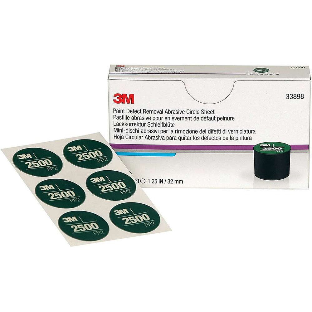 Set 10 Foi Disc Abraziv 3M Paint Defect Removal Abrasive Circle Sheet P2500