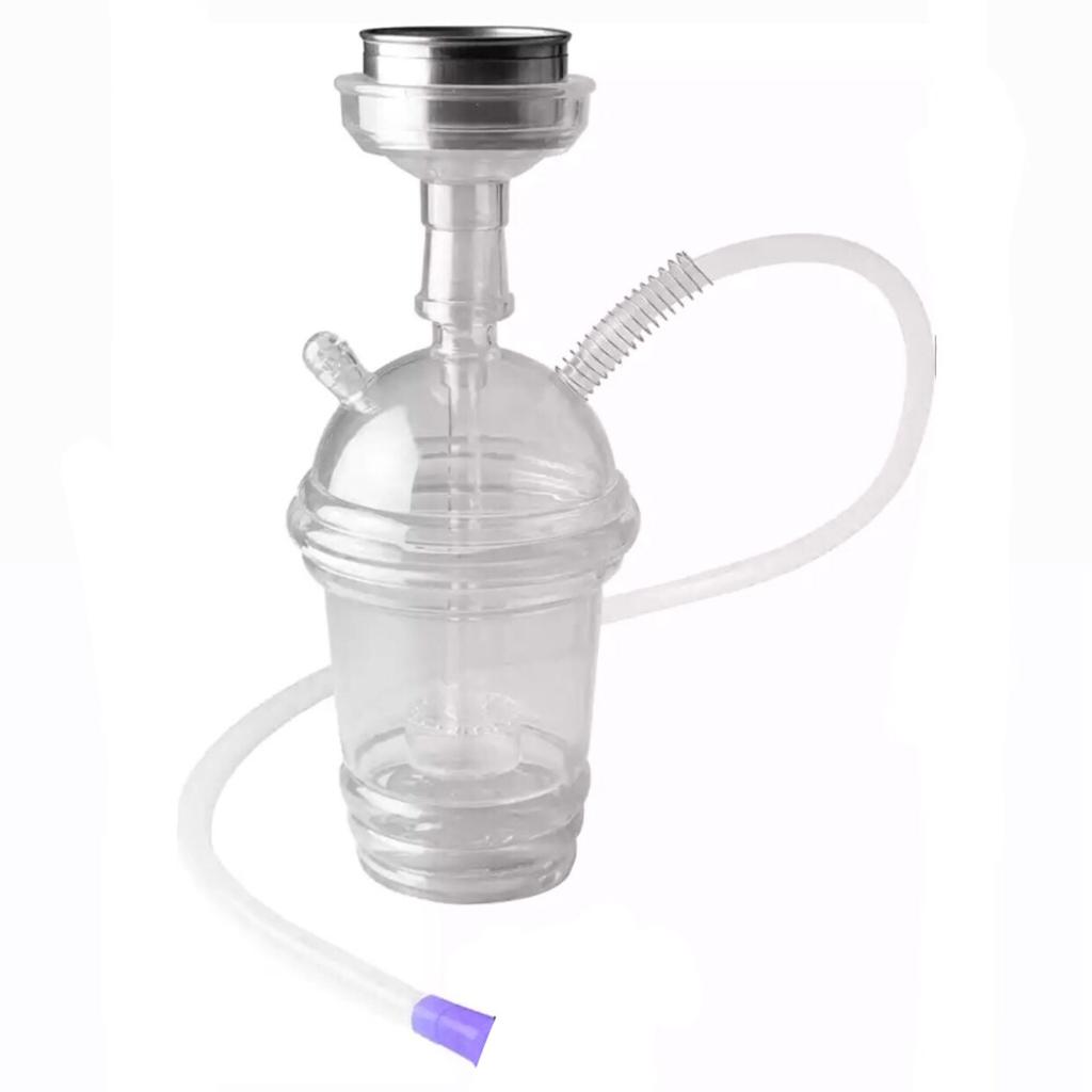 Narghilea Profesionala Clear Cup, 1 Furtun, 25 Cm, LED