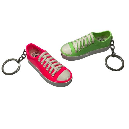 Set 2 brichete Teniss Duo tip breloc, gaz, roz si verde, 8 cm