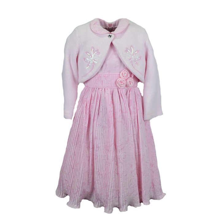 Rochita eleganta pentru fete Mini Junior RB9-104-cm, Roz 104 CM