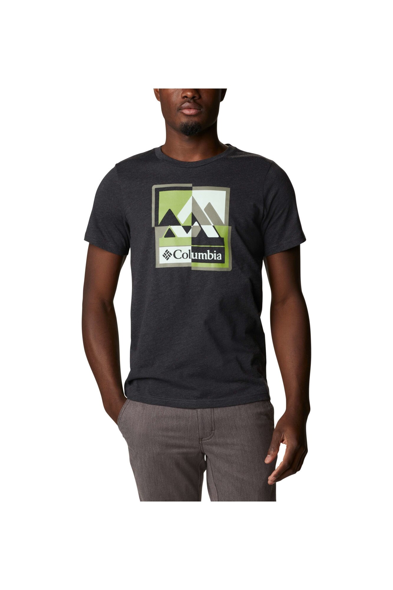 Tricou pentru barbati, Columbia M Alpine Way Graphic Tee, Negru