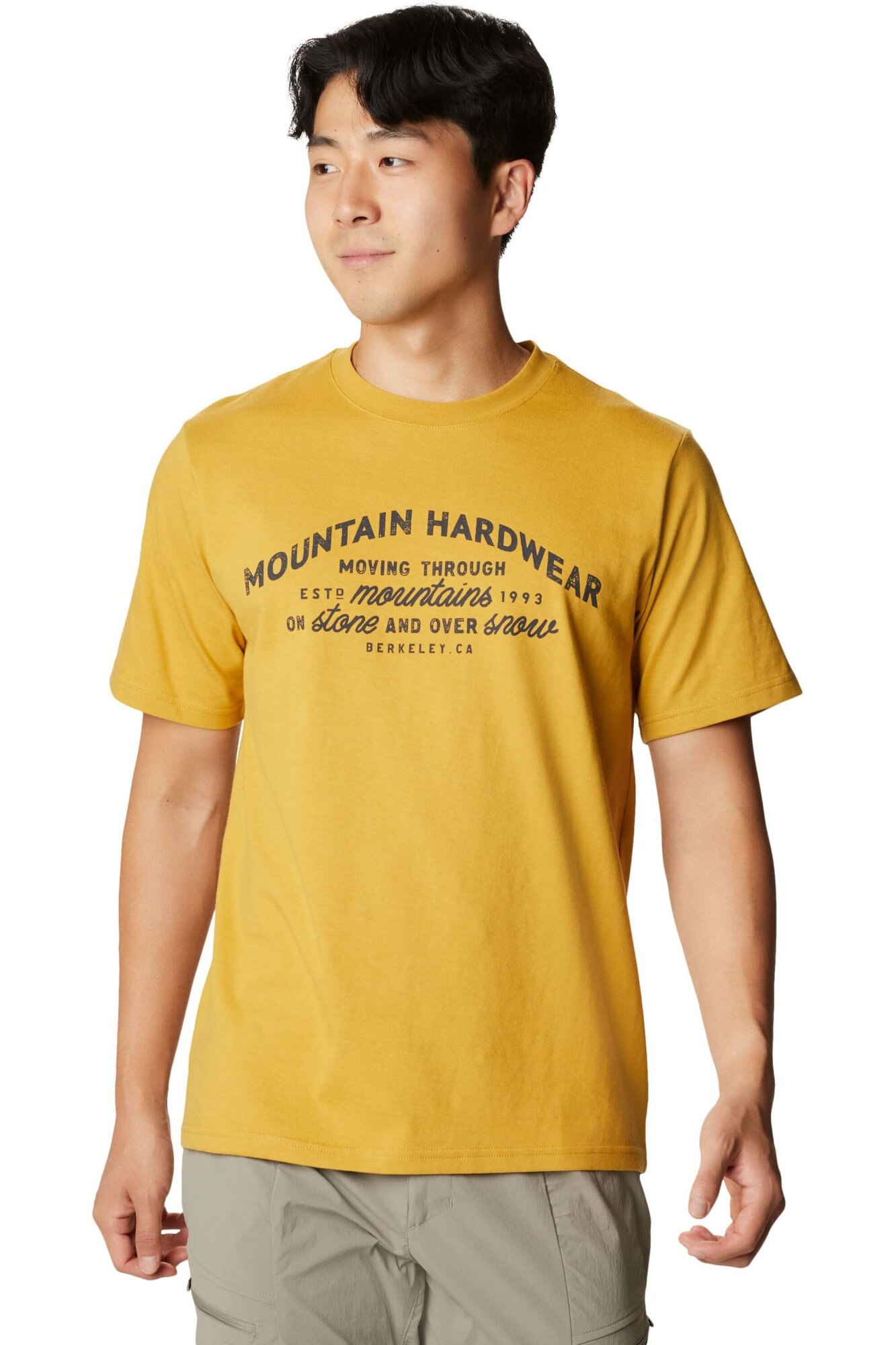 Tricou pentru barbati, Mountain Hardwear On Show And Stone Short Sleeve Tee, Galben