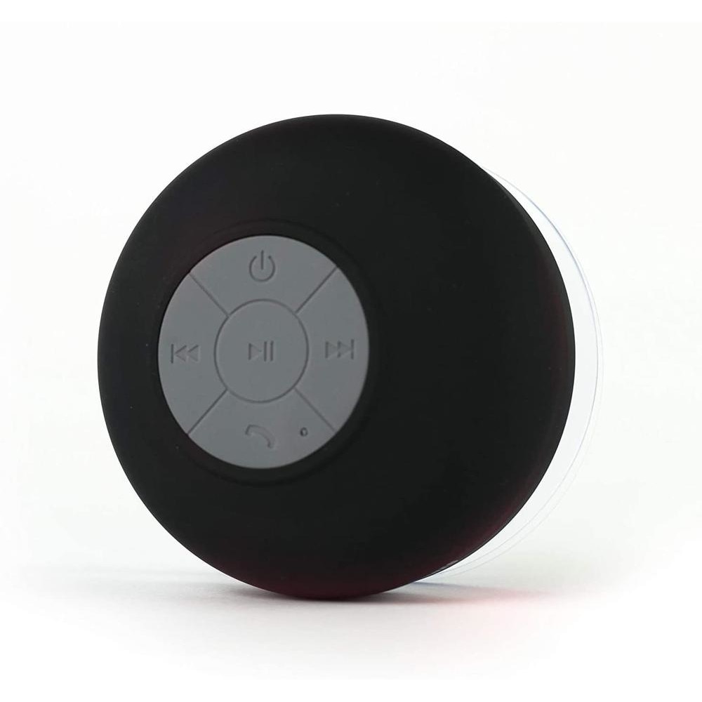 Difuzor pentru dus Bluetooth Jyqan, Waterproof, Microfon incorporat, Negru/Gri