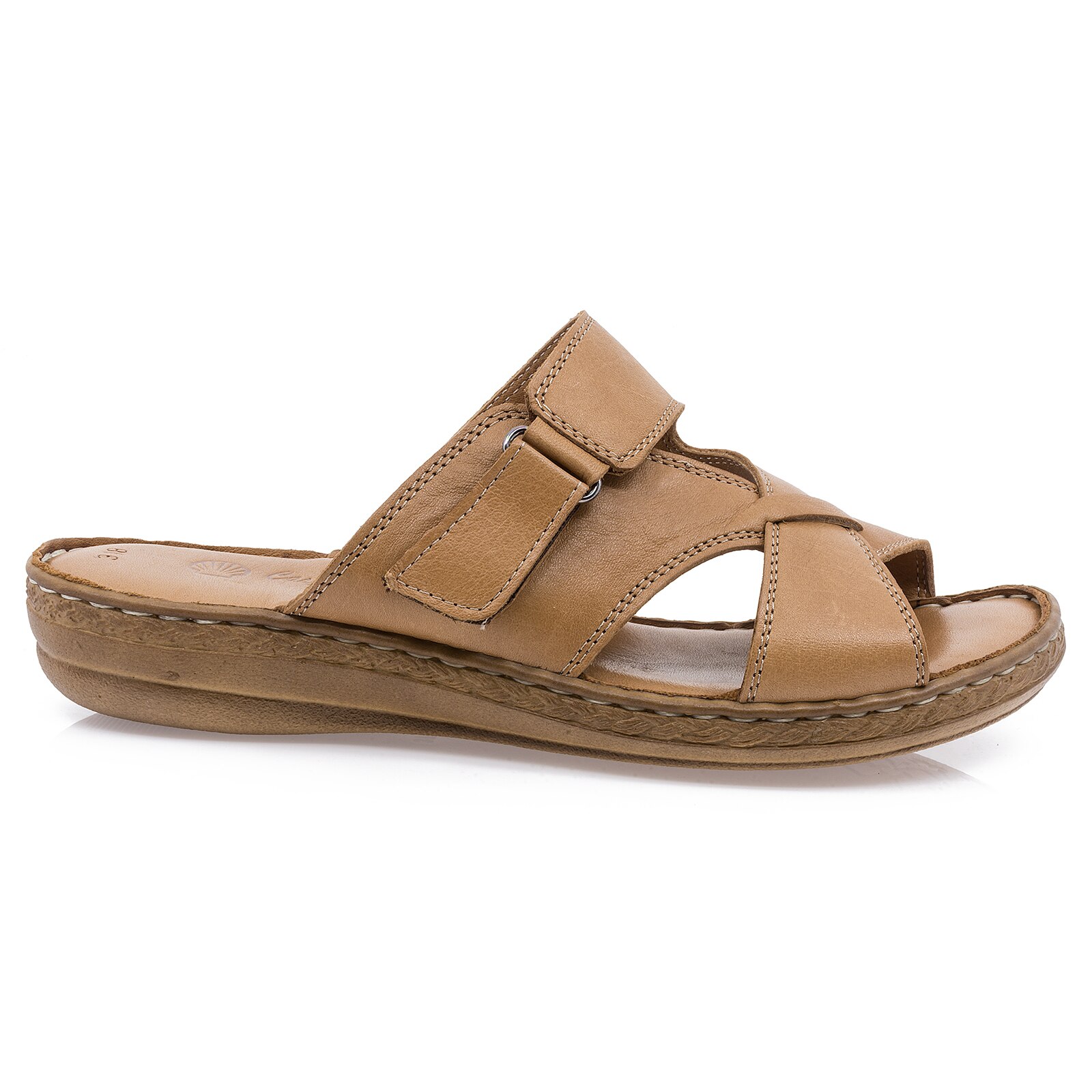 Papuci dama, Caspian, Cas-318, casual, piele naturala, Tabac, 42