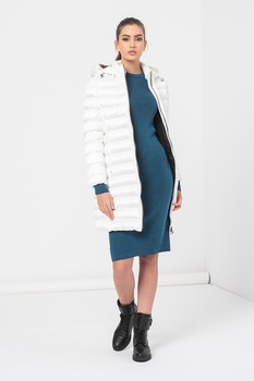 Geox, Jacheta matlasata din material ce indeparteaza umezeala Zosma, Alb, 4XL Geox, Jacheta matlasata din material ce indeparteaza umezeala Zosma, Alb, 4XL