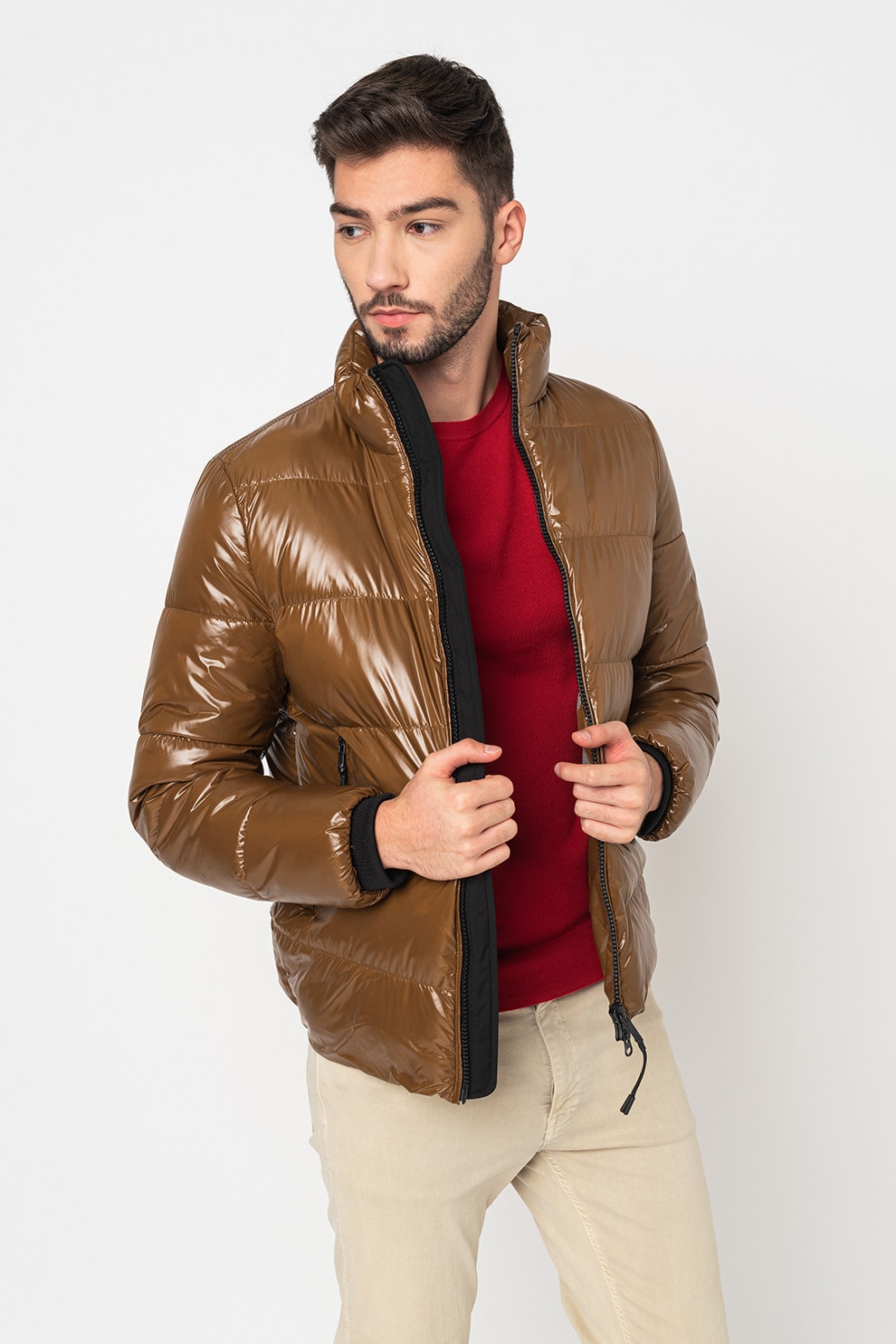 Geox, Geaca cu vatelina din material ce indeparteaza umezeala Sile, Maro, 2XL