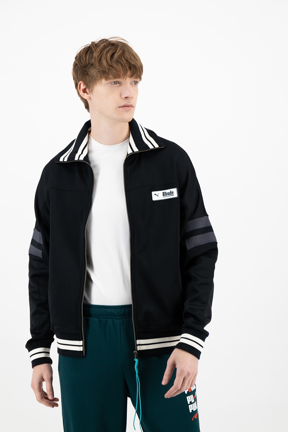 Puma, Jacheta cu aplicatie logo Rhude XTG, Negru