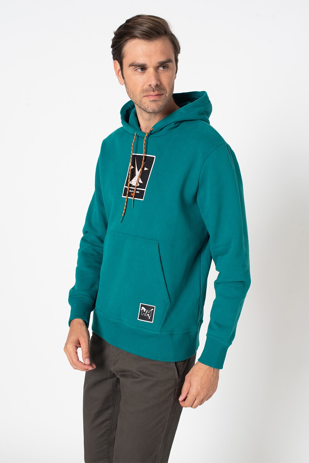 Puma, Hanorac cu snur si buzunar kangaroo, Verde, XS