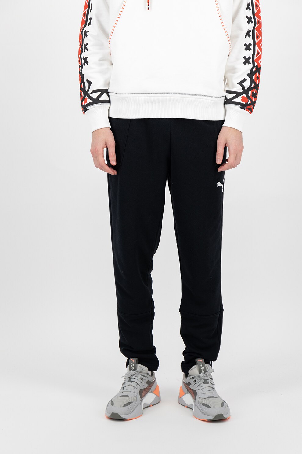Puma, Pantaloni sport cu buzunare laterale Liga, Negru, S