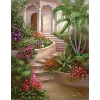 Set pictura panza pe sasiu, Royal Langnickel, Tablouri celebre, 11 – Tropical Garden Set pictura panza pe sasiu, Royal Langnickel, Tablouri celebre, 11 – Tropical Garden