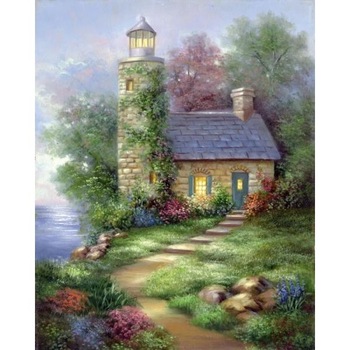Set pictura panza pe sasiu, Royal Langnickel, Tablouri celebre, 14 – Romantic Lighthouse Set pictura panza pe sasiu, Royal Langnickel, Tablouri celebre, 14 – Romantic Lighthouse