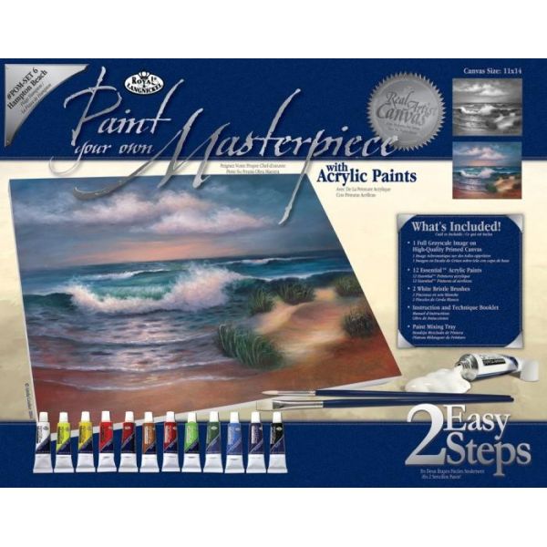 Set pictura panza pe sasiu, Royal Langnickel, Tablouri celebre, 06 – Hampton Beach