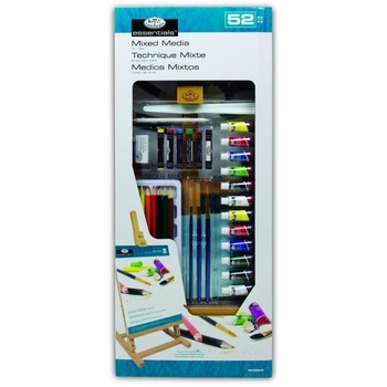 Trusa pictura mixta 52 piese culori acuarela si acrilice cu sevalet Trusa pictura mixta 52 piese culori acuarela si acrilice cu sevalet