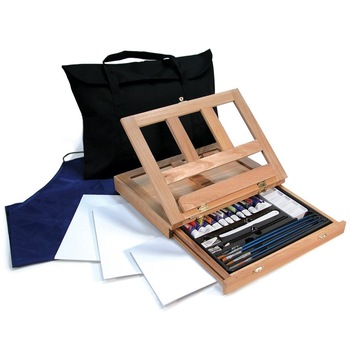 Trusa pictura culori acrilice cu sevalet Trusa pictura culori acrilice cu sevalet