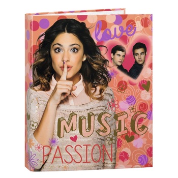Biblioraft A4 cu 4 inele din carton colectia Violetta Love Biblioraft A4 cu 4 inele din carton colectia Violetta Love
